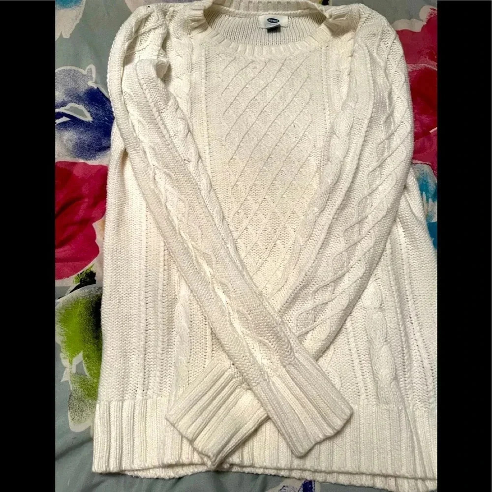 Cableknit sweater vanilla